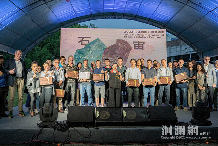 花蓮石雕藝術季閉幕  戶外創作營大型石雕 融入