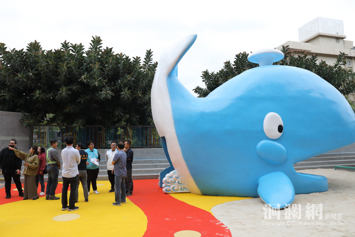 花崗山戲沙池改善工程竣工 市公所辦理驗收前會