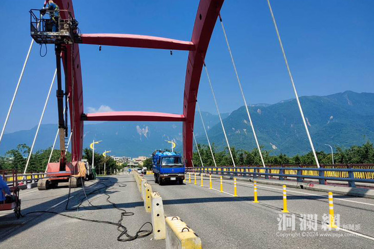 十六股大道美崙溪橋施工第二階段 4/20全面封路