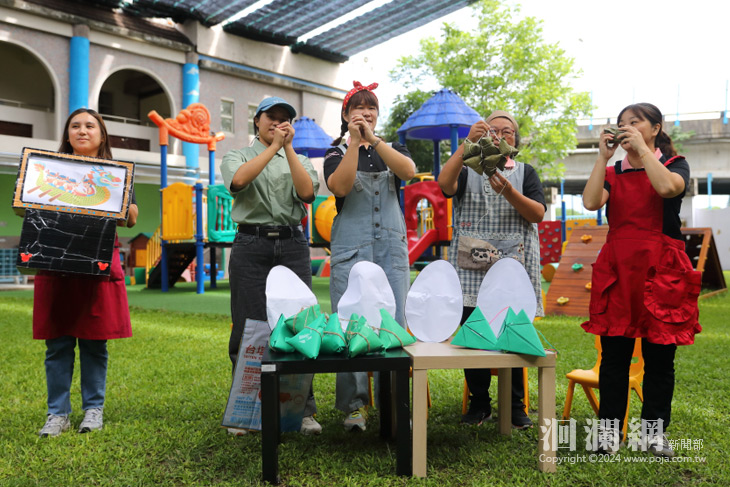 花蓮市幼迎端午 包粽、划龍舟傳承文化