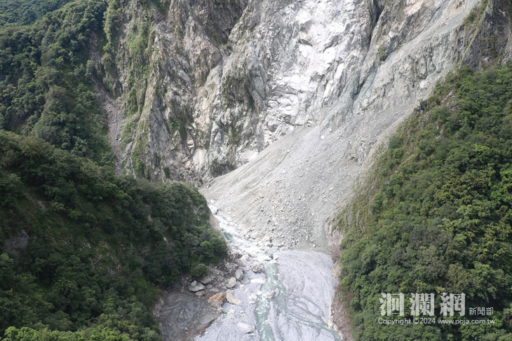 凱米颱風後花蓮兩溪流上游堰塞湖體消失 潰壩危