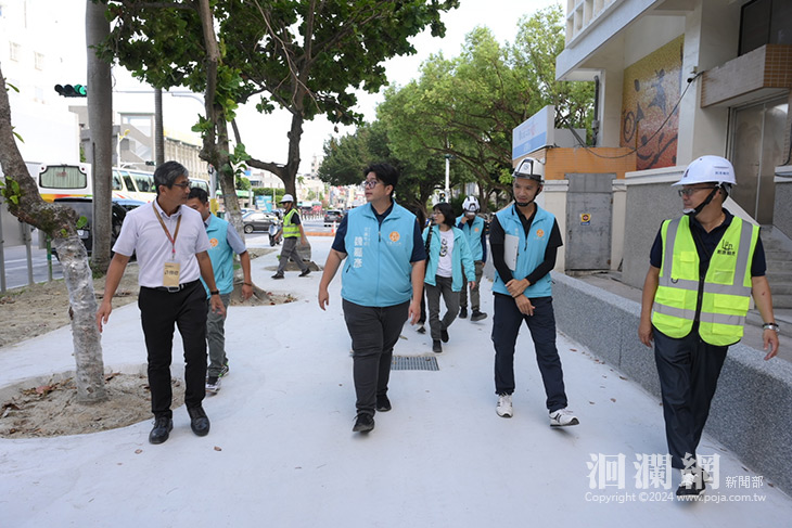 改善花蓮市明義國小通學步道 工程進度逾五成