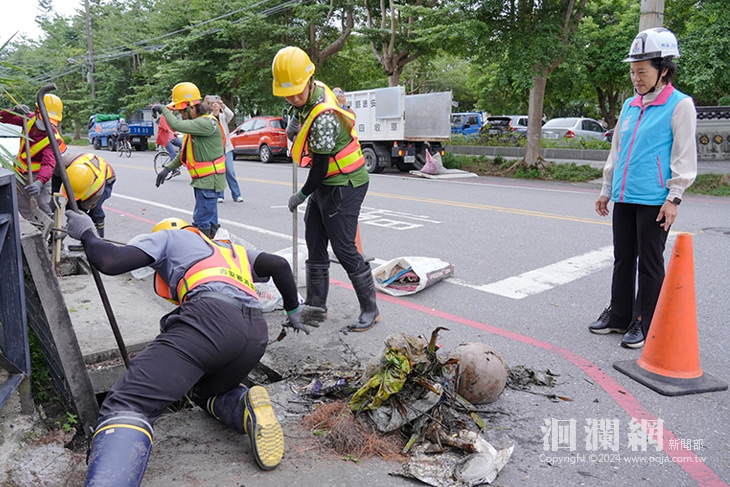 修剪樹木清溝防颱 游淑貞呼籲做好防颱準備
