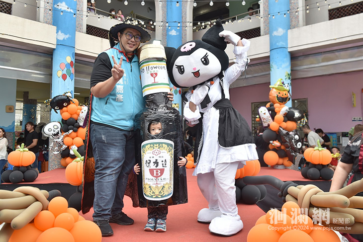 花蓮市幼萬聖市集熱鬧開張，魏嘉彥與鬼怪們High翻