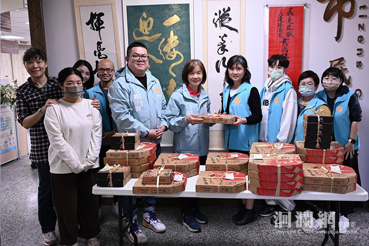 地震災民回贈愛心慰問金 請吃披薩感謝公所同仁